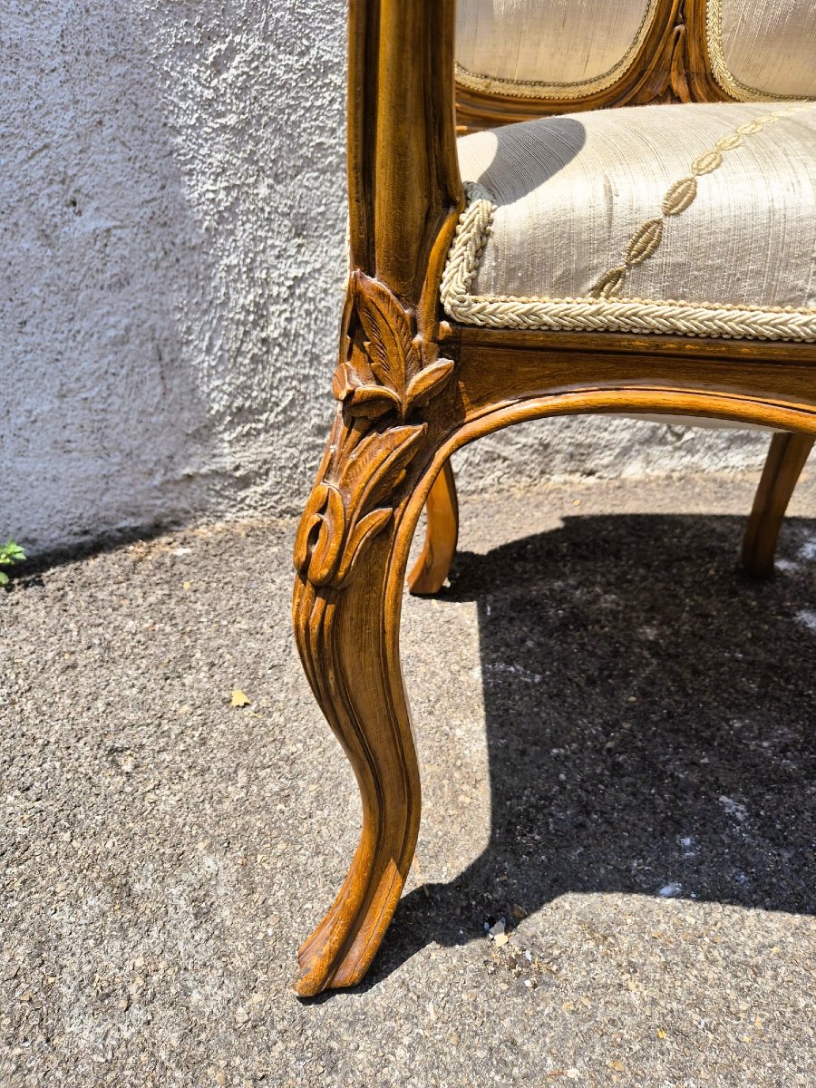 Pair Of Art Nouveau Armchairs, Early 20th Century-photo-3