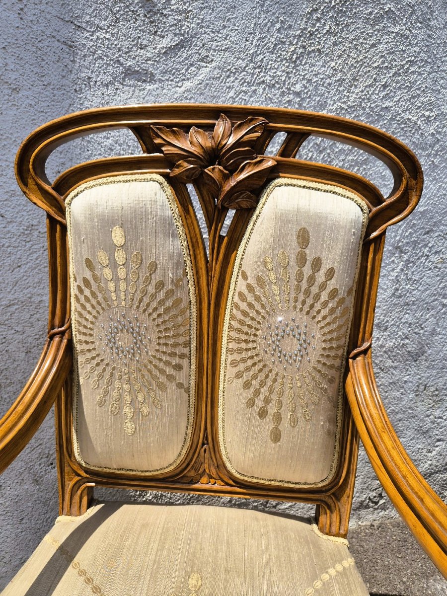 Pair Of Art Nouveau Armchairs, Early 20th Century-photo-8