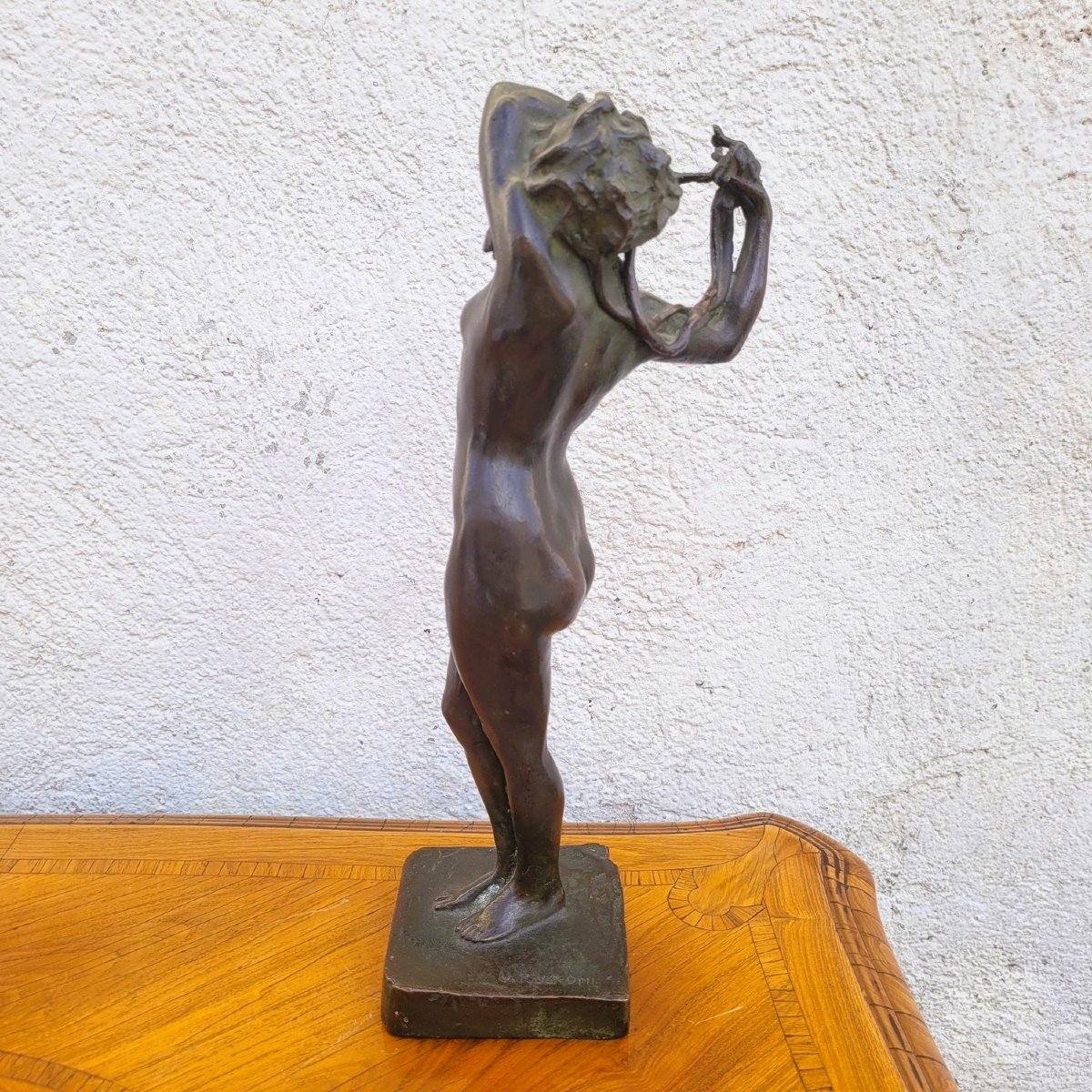 U Rusconi, Medusa, bronze signé, fin XIXème début XXème siècle-photo-3