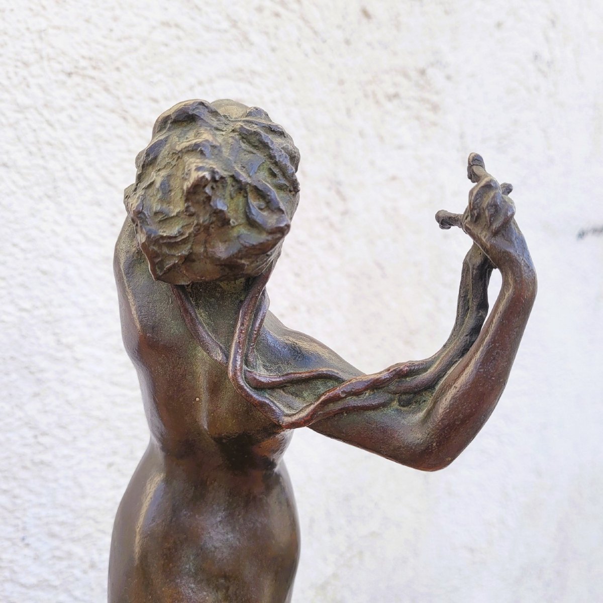 U Rusconi, Medusa, bronze signé, fin XIXème début XXème siècle-photo-7