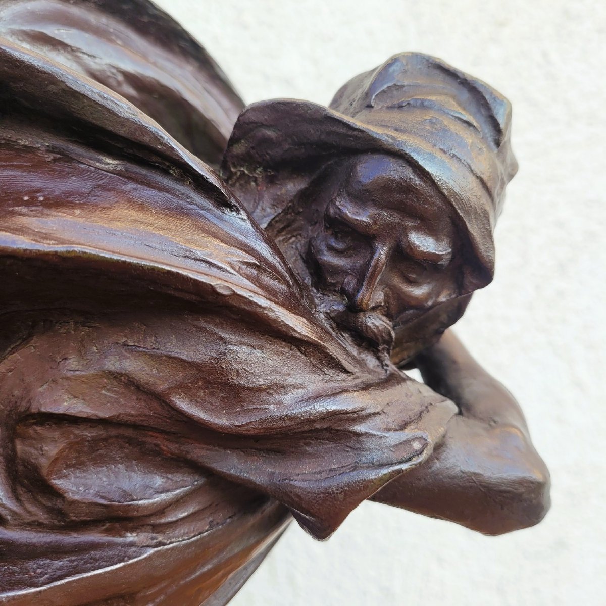 A Miniati, guerrier arabe, bronze orientaliste signé, début XXème siècle-photo-3