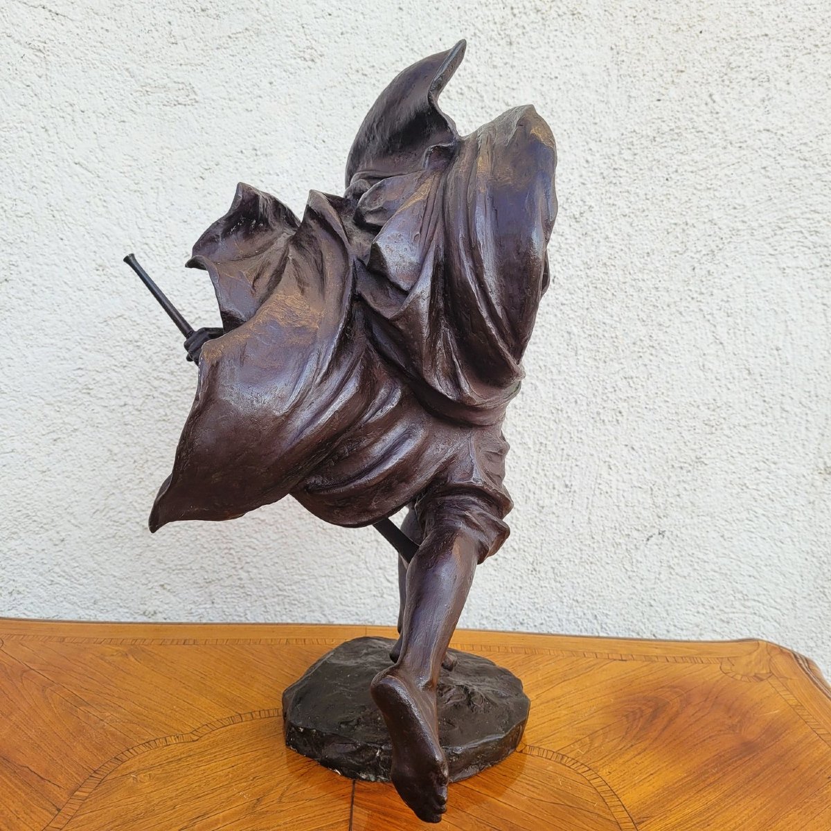 A Miniati, guerrier arabe, bronze orientaliste signé, début XXème siècle-photo-6