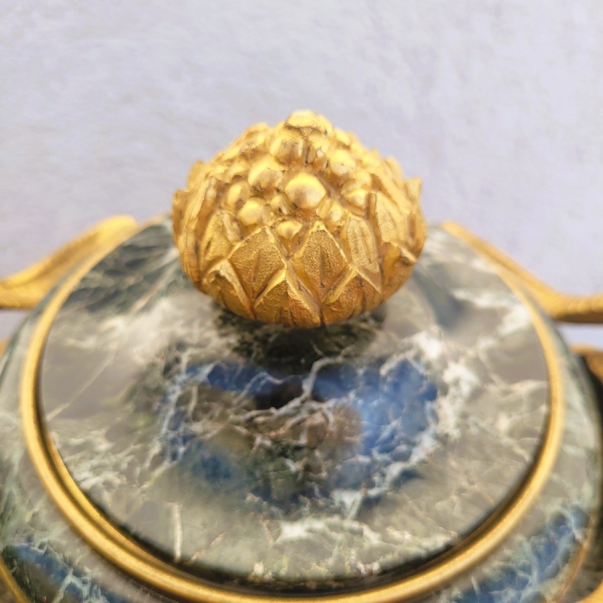 Pair Of Marble And Gilded Bronze Cassolettes, Napoleon III, 19th Century-photo-3