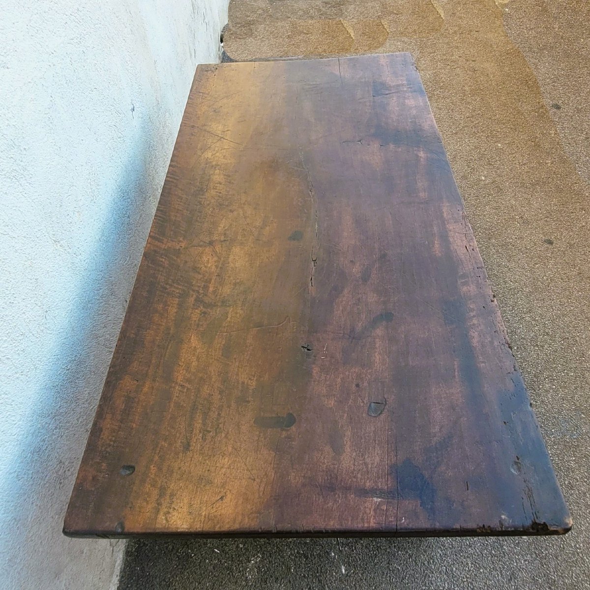 Table espagnole en noyer, époque XVIIème siècle-photo-2