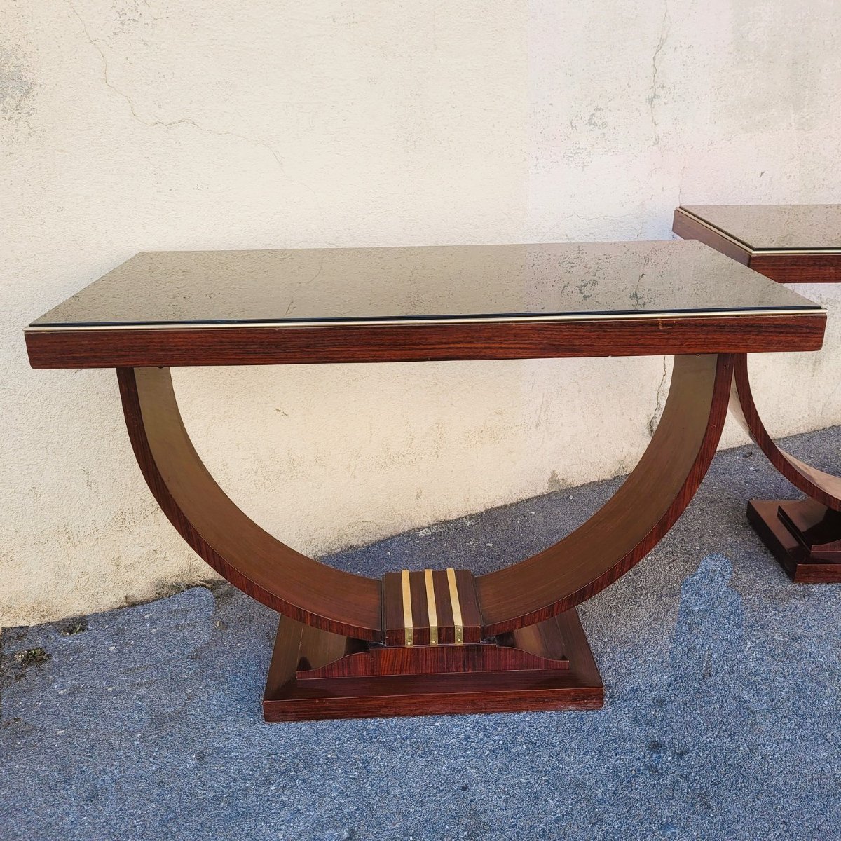 Pair Of Art Deco Display Consoles-photo-2