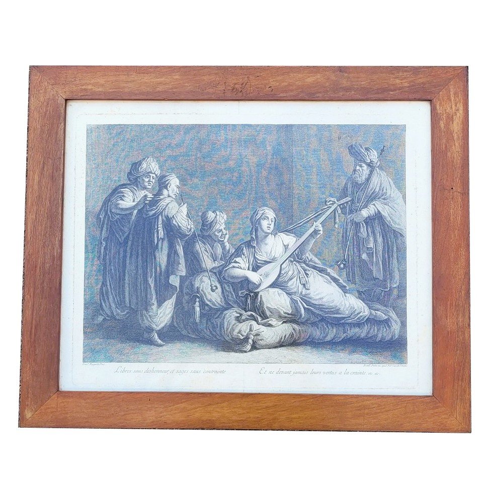 Ap Maggiotto, paire de gravure illustrant Zaïre, XIXème siècle-photo-2
