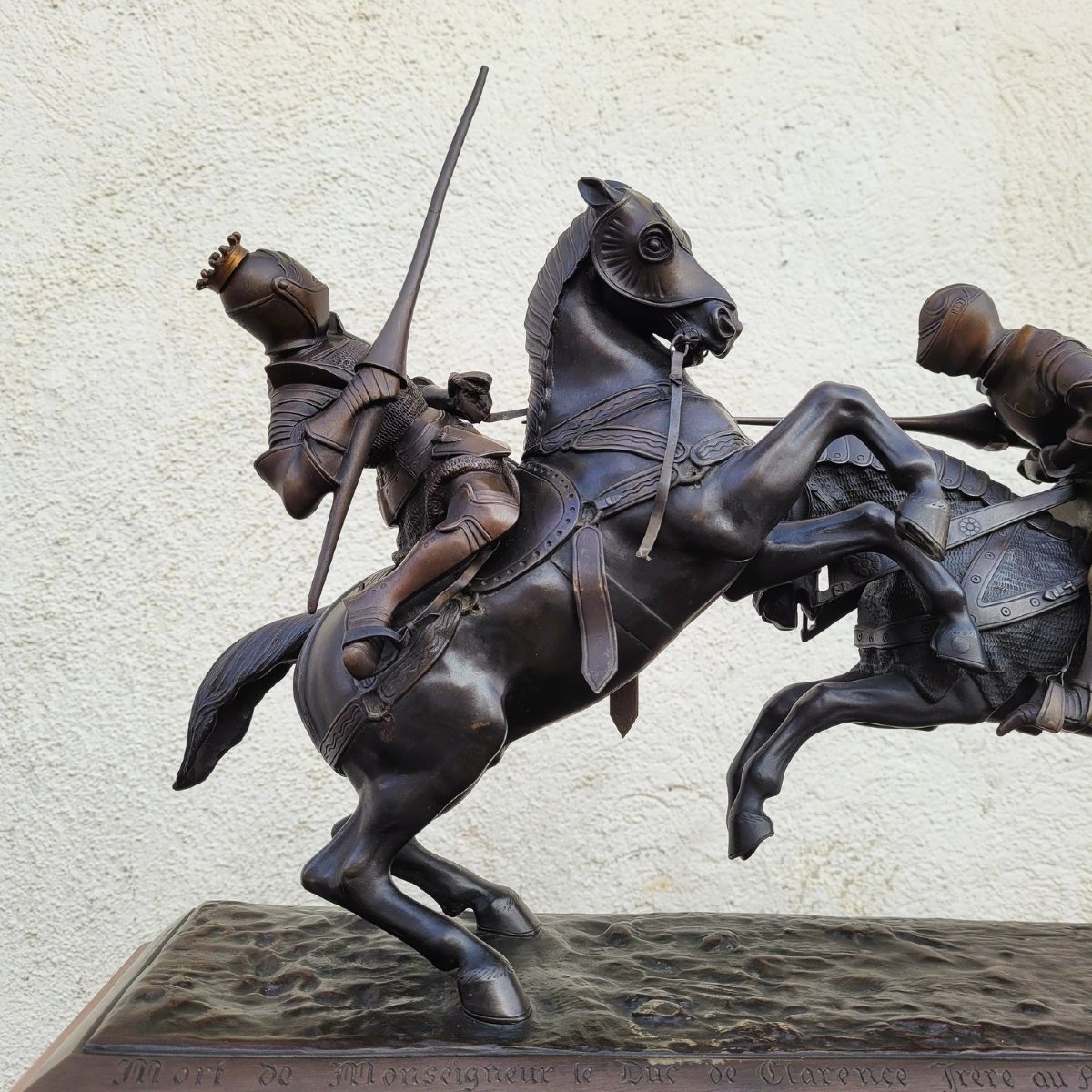 Model Of Nieuwerkerke, Battle Of The Duke Of Clarence, Bronze, Late 19th Century-photo-3