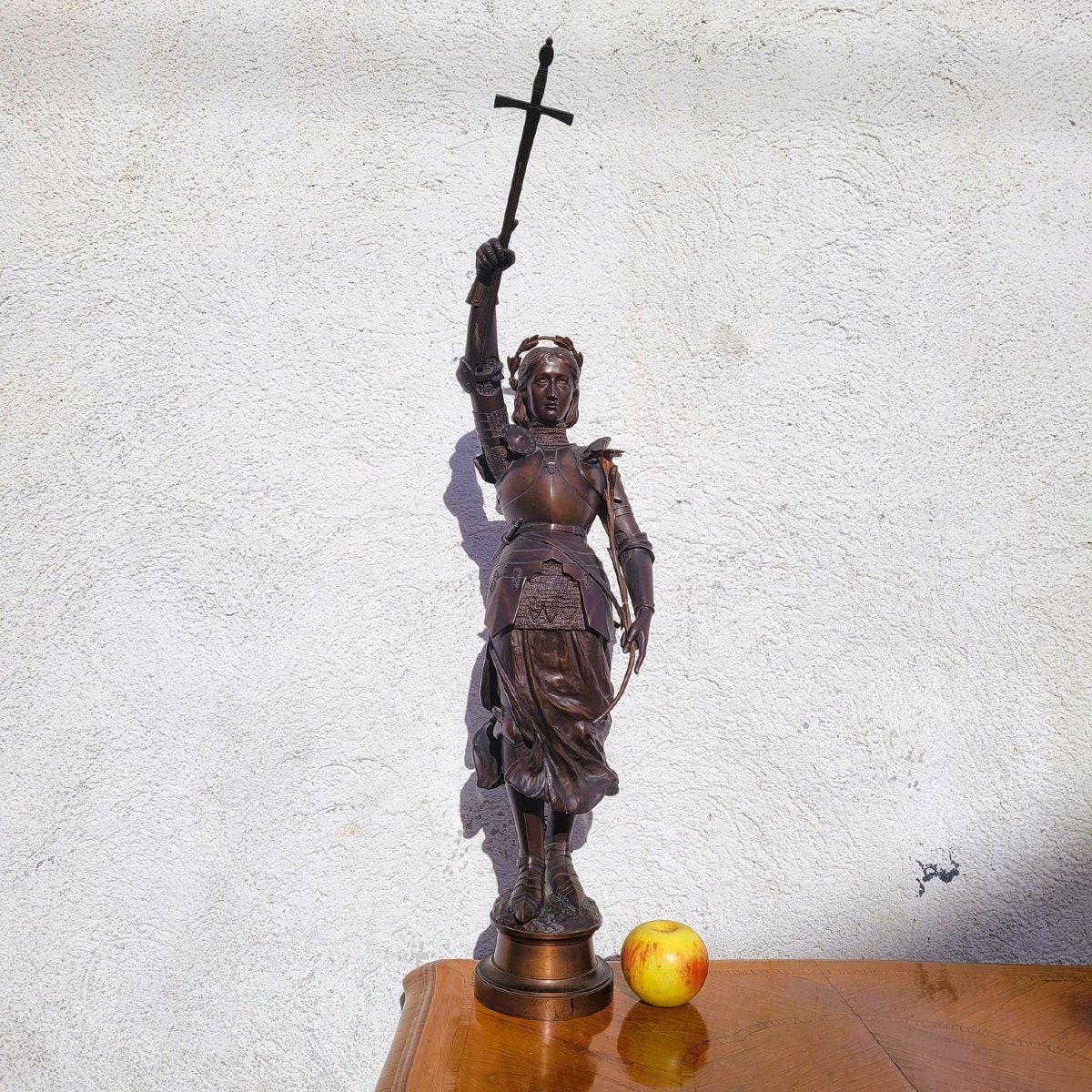Contenot, Jeanne d'Arc, bronze signé, fin XIXème début XXème siècle-photo-2