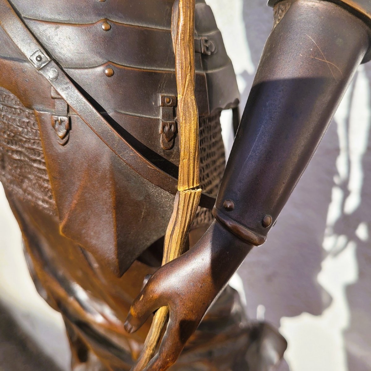 Contenot, Jeanne d'Arc, bronze signé, fin XIXème début XXème siècle-photo-3