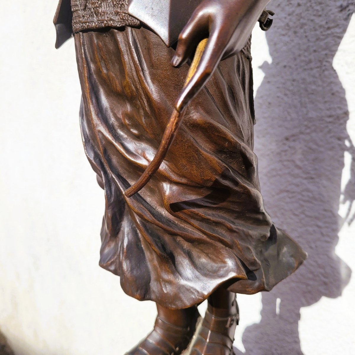 Contenot, Jeanne d'Arc, bronze signé, fin XIXème début XXème siècle-photo-1