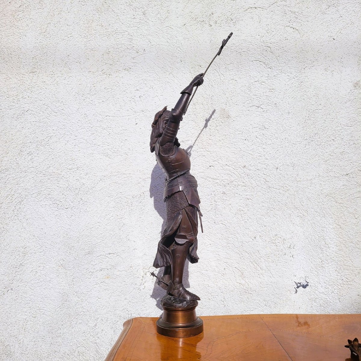 Contenot, Jeanne d'Arc, bronze signé, fin XIXème début XXème siècle-photo-5