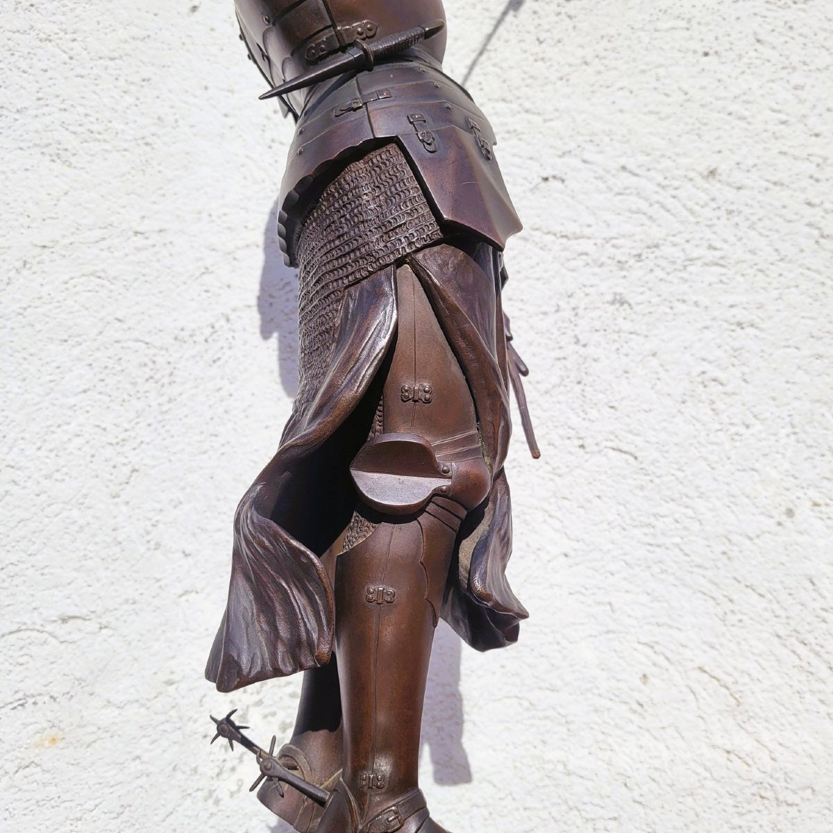 Contenot, Jeanne d'Arc, bronze signé, fin XIXème début XXème siècle-photo-6