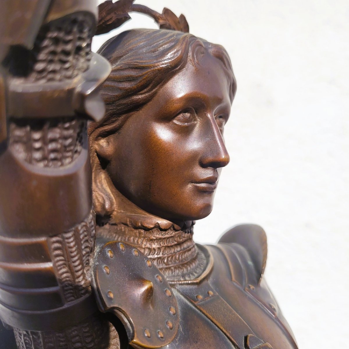 Contenot, Jeanne d'Arc, bronze signé, fin XIXème début XXème siècle-photo-8