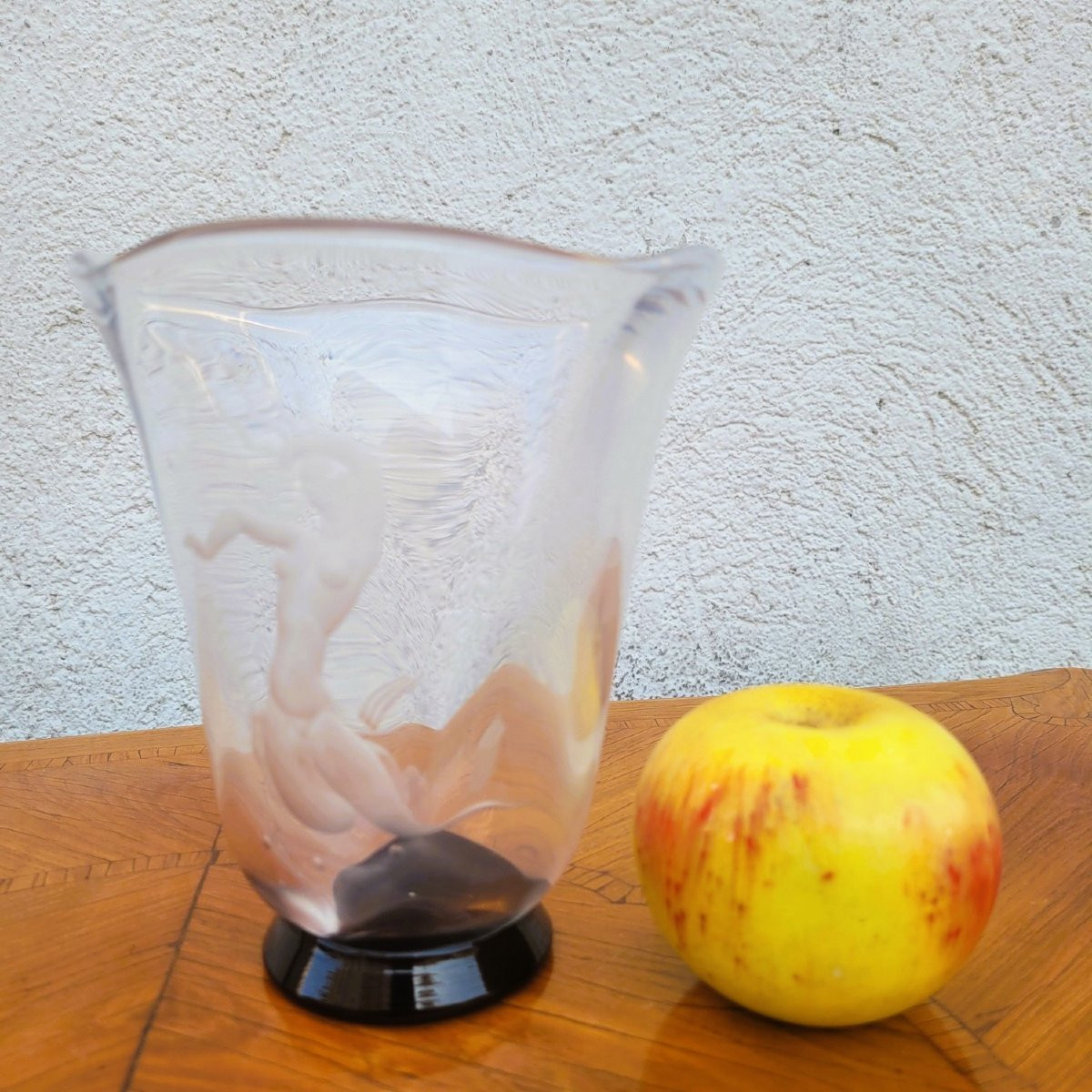 V Lindstrand - Orrefors, vase sirène, début XXème siècle-photo-2