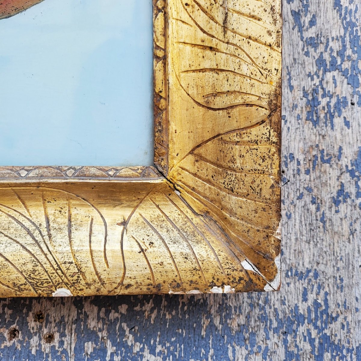 Allegory Of Africa, Framed Fixe-sous-verre, 19th Century-photo-2