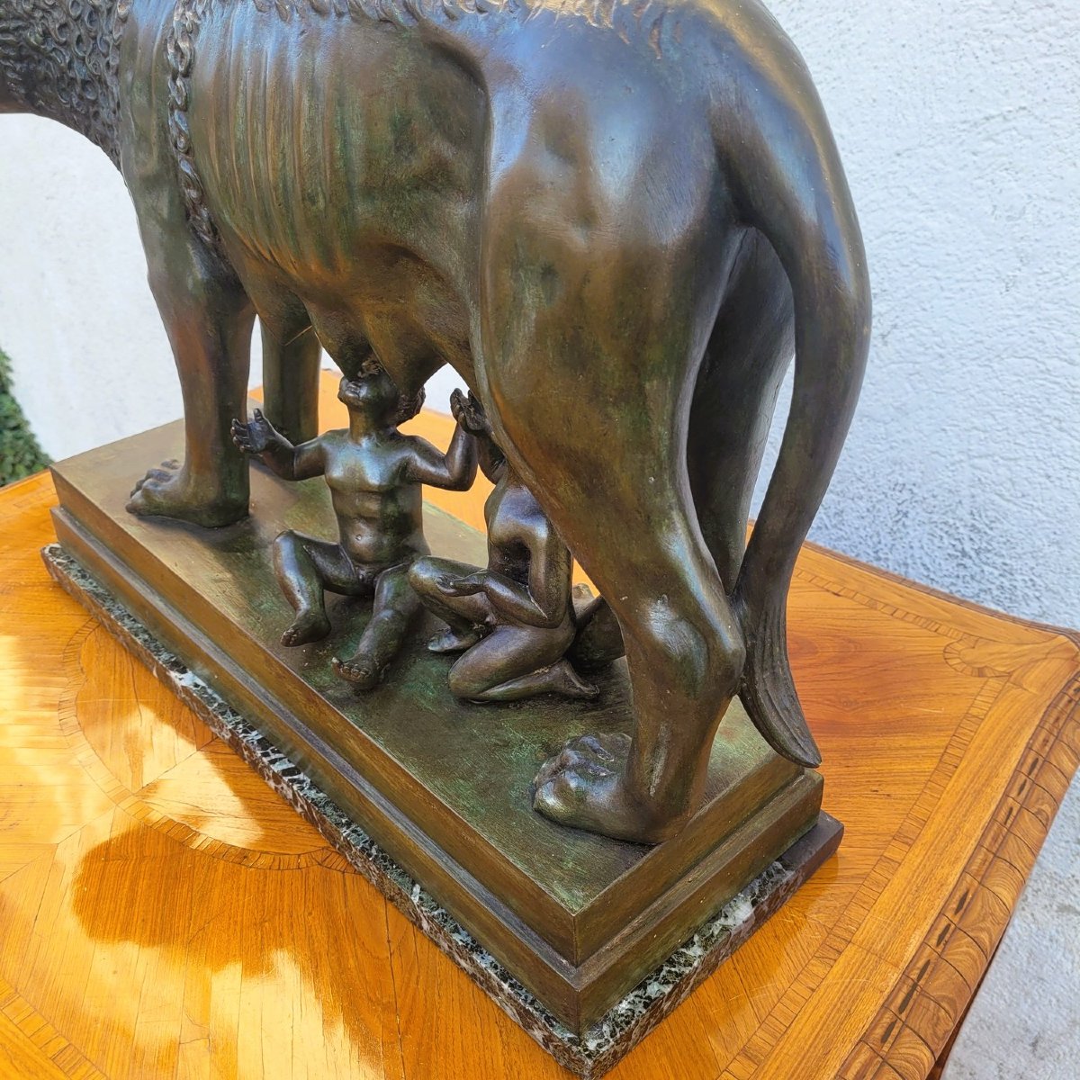 Louve romaine, Grand Tour, bronze à l'antique, fin XIXème siècle-photo-1