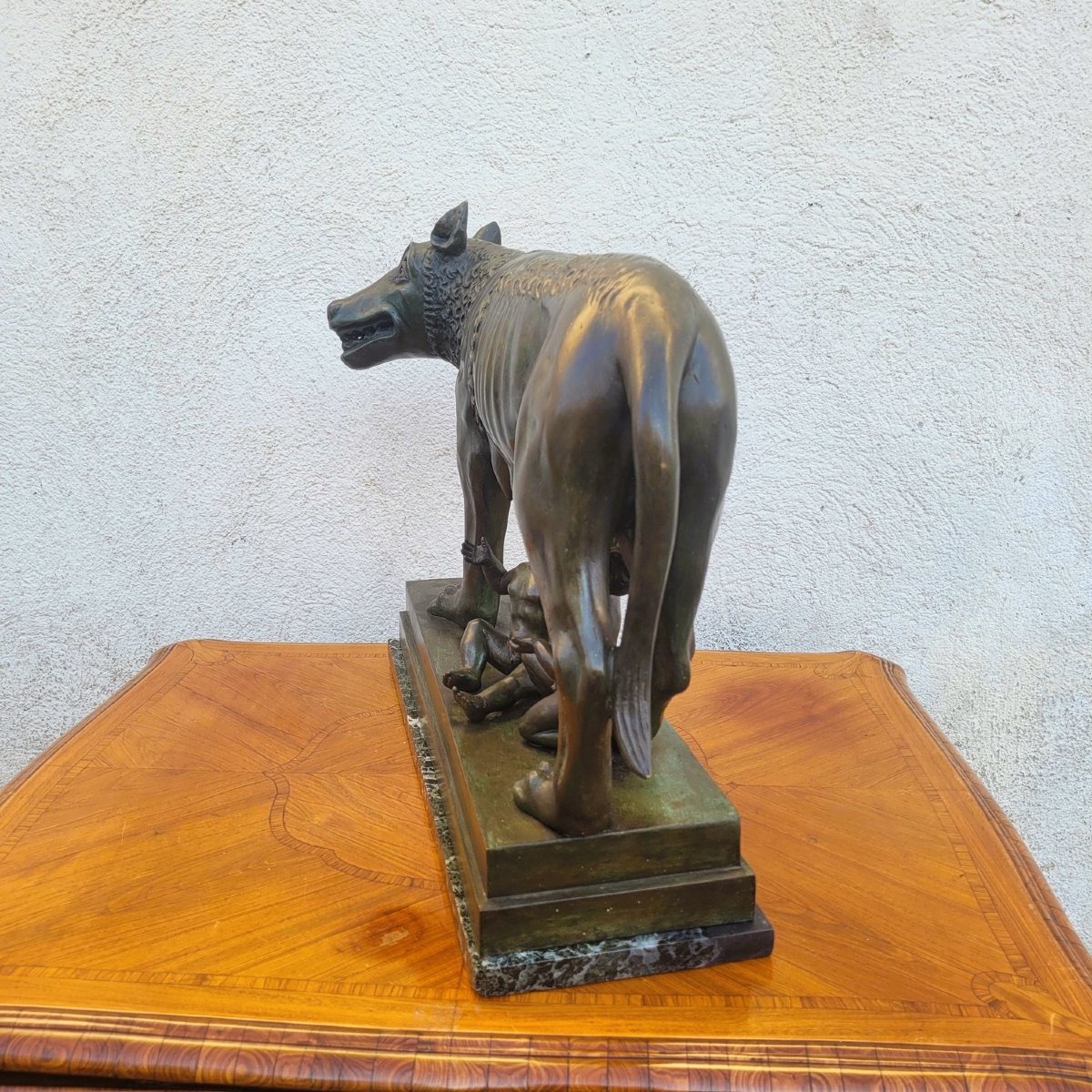 Louve romaine, Grand Tour, bronze à l'antique, fin XIXème siècle-photo-2