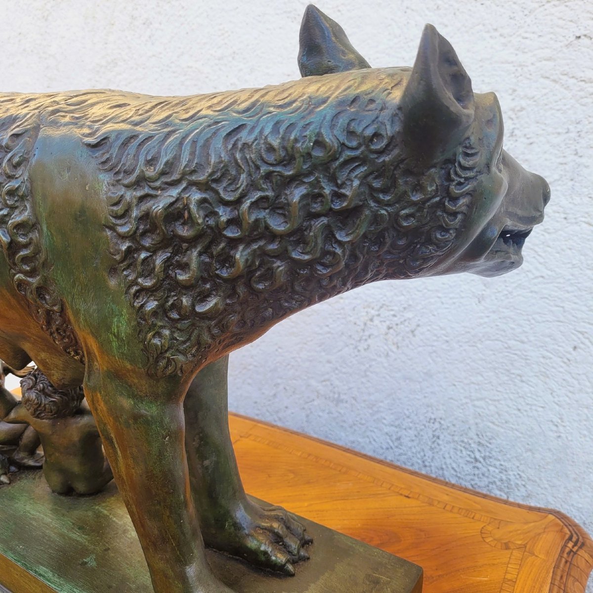 Louve romaine, Grand Tour, bronze à l'antique, fin XIXème siècle-photo-7
