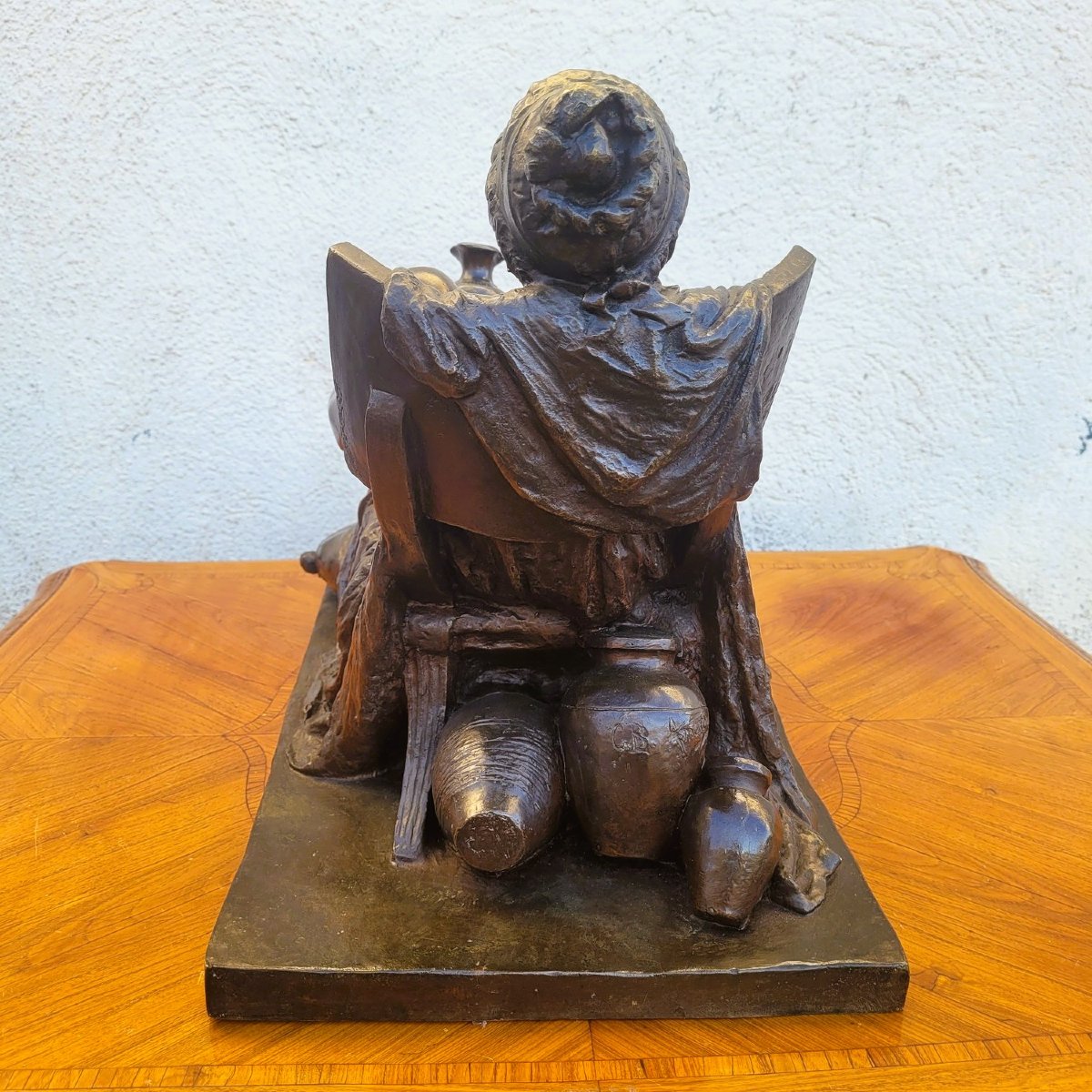 Amendola, Bronze Sculpture Of An Antique Woman, 19th Century-photo-7