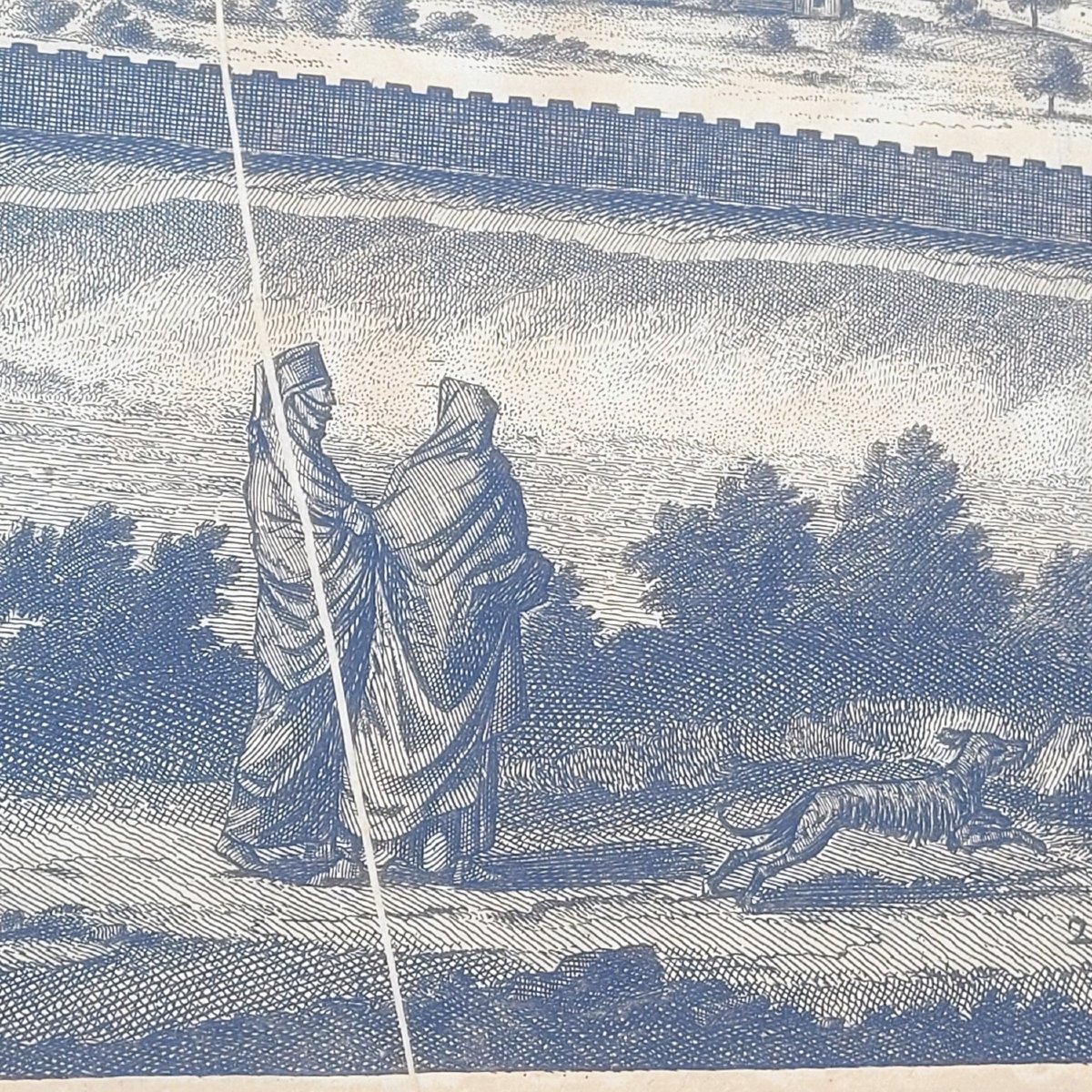 Vues panoramiques de Jérusalem en Scio, Gravures encadrées, XIXème siècle-photo-3