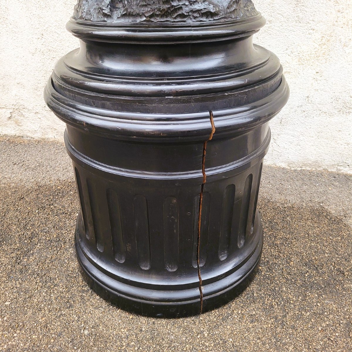 Grande sculpture en bois, Maure au dragon, XIXème siècle-photo-4