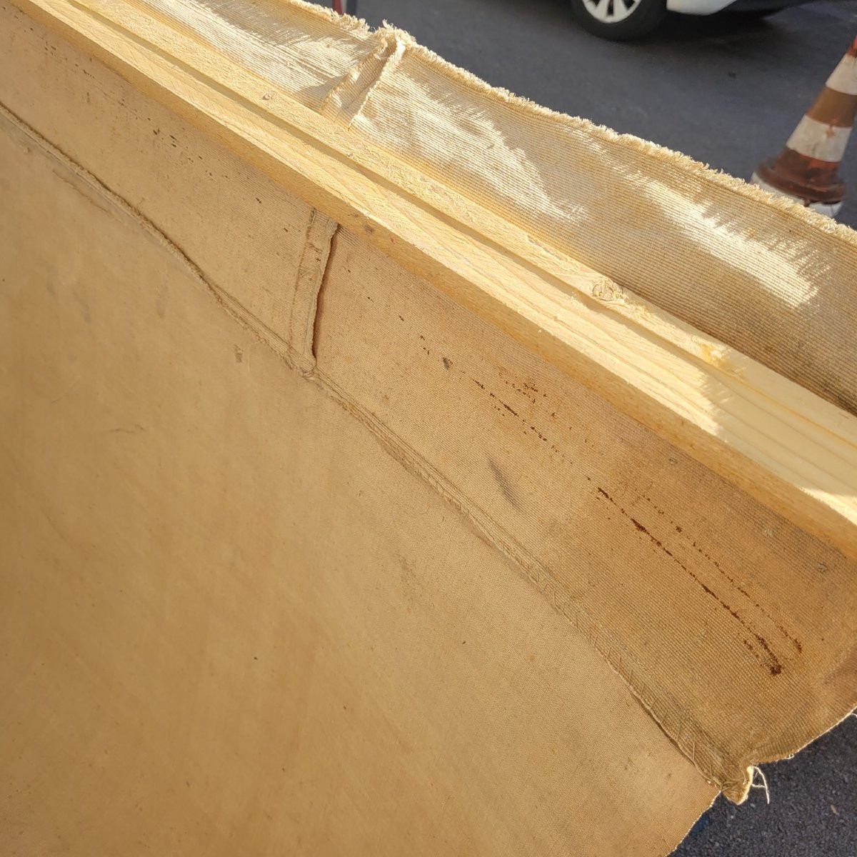 Large Painted Canvas, 324x310cm, Figures At The Fountain, Late 19th Century-photo-8