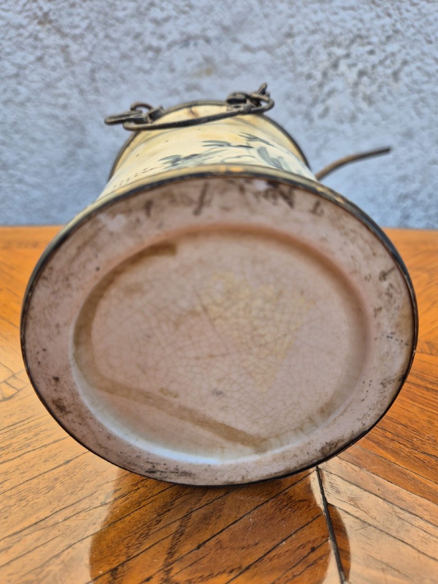 Water/opium Pipe In "hue Blue " Porcelain, Late 19th Century, Early 20th Century-photo-5