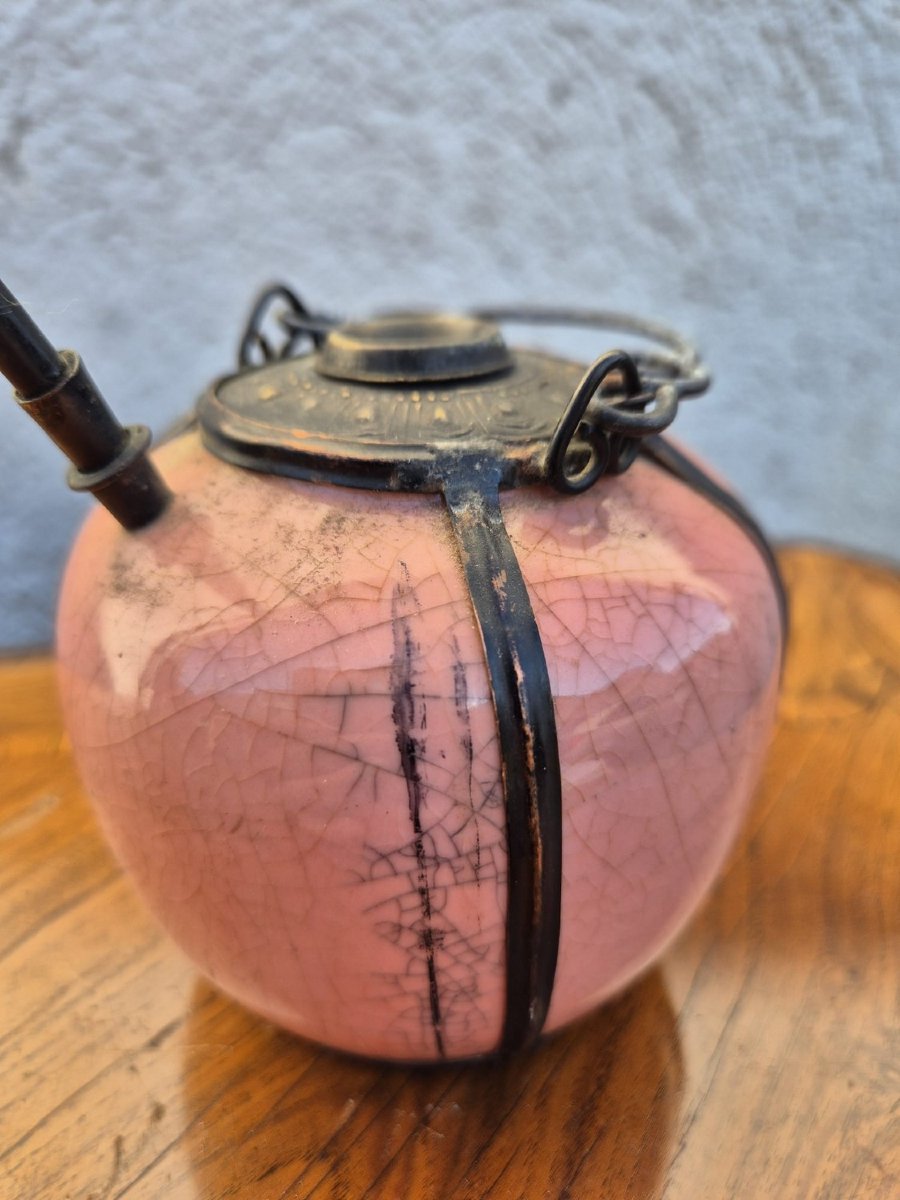 Pink Porcelain Water/opium Pipe, Late 19th/early 20th Century-photo-2