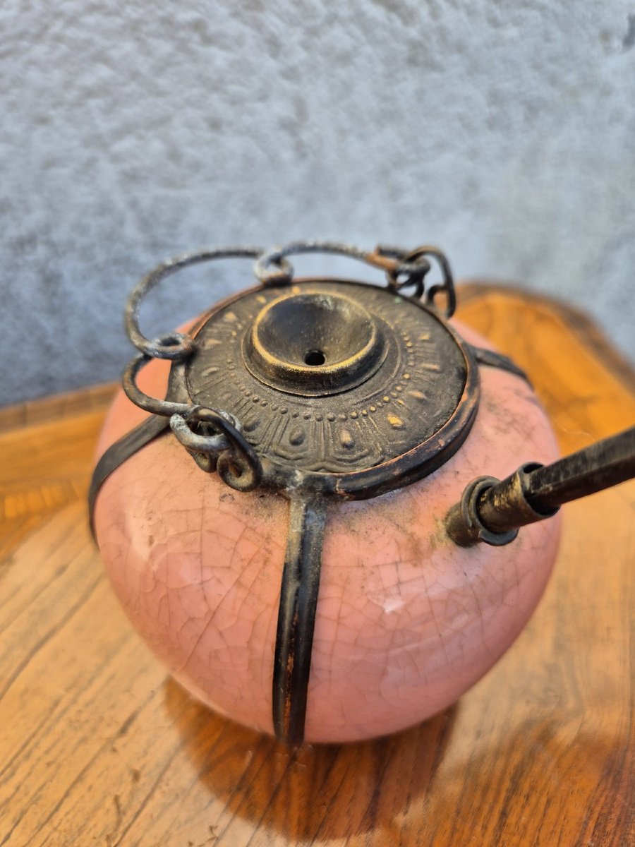 Pink Porcelain Water/opium Pipe, Late 19th/early 20th Century-photo-3