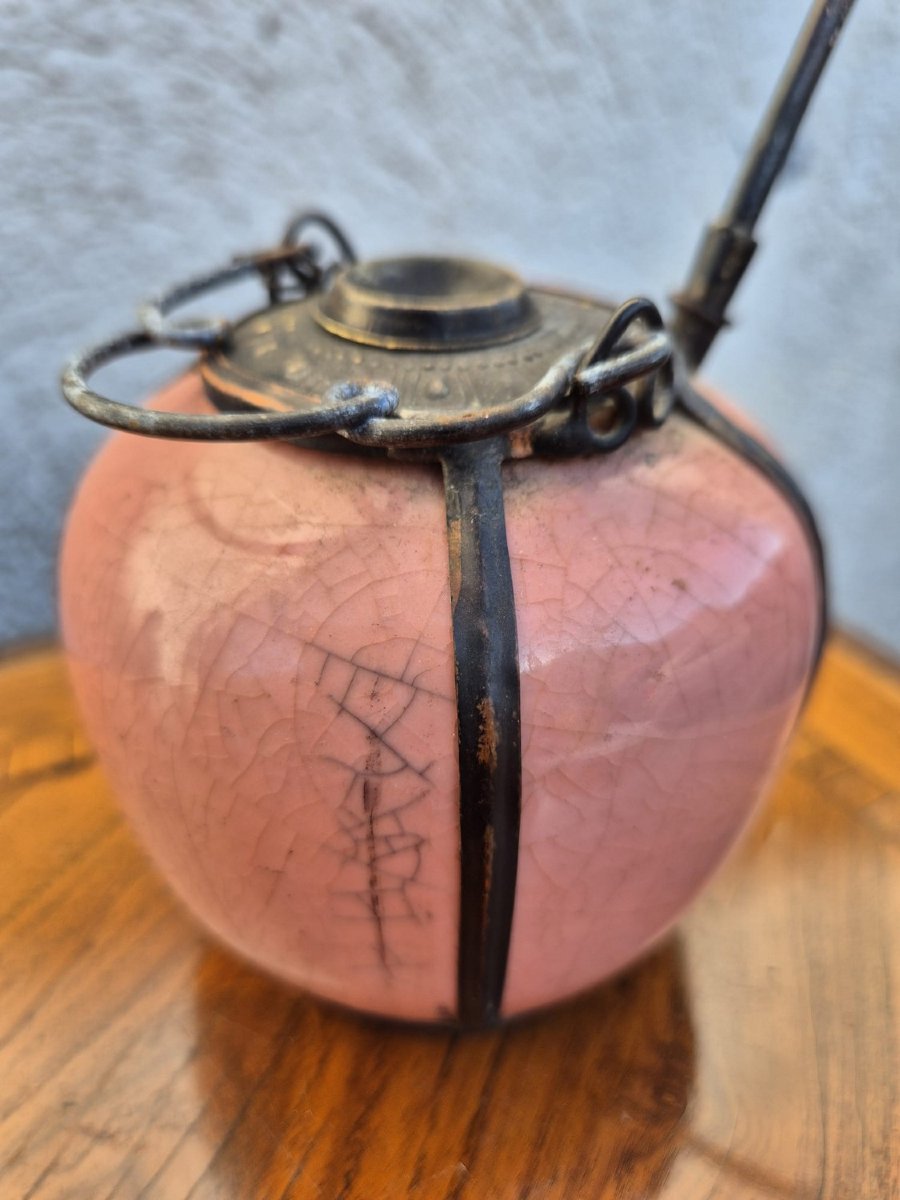 Pink Porcelain Water/opium Pipe, Late 19th/early 20th Century-photo-4