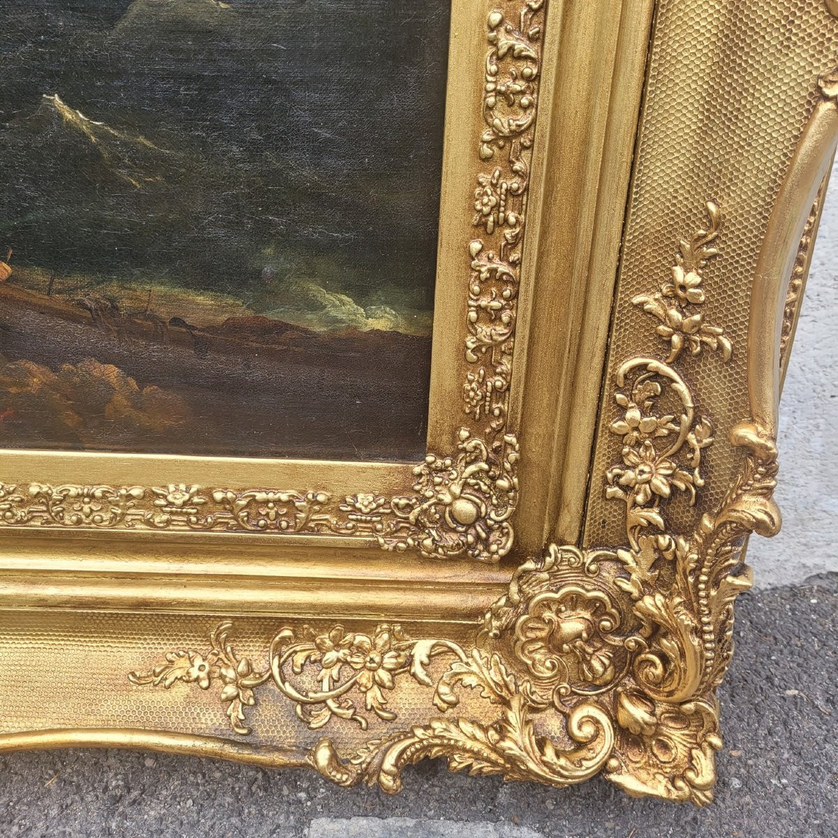 Large Framed Seascape In The Style Of Vernet, Late 17th/early 18th Century-photo-5