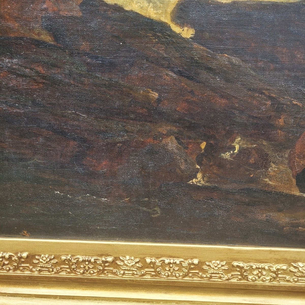 Large Framed Seascape In The Style Of Vernet, Late 17th/early 18th Century-photo-6