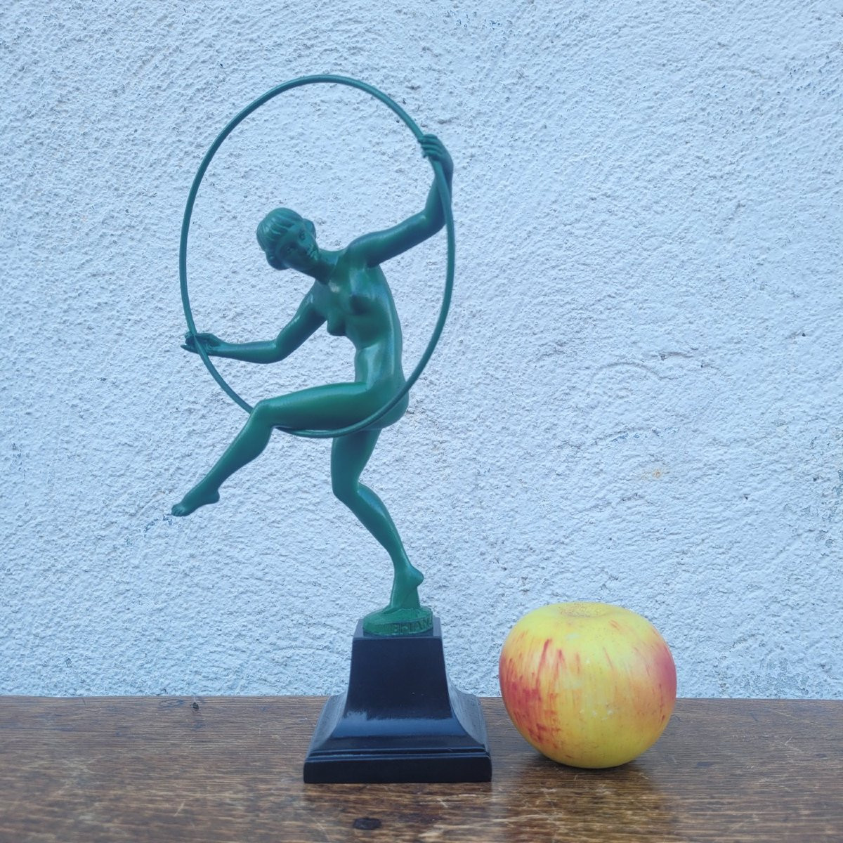 Briand, Danseuse au cerceau, sculpture art déco, XXème siècle-photo-2