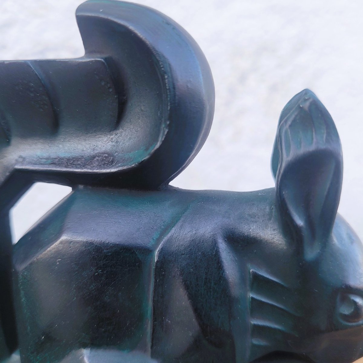 Serre-livres écureuils, Max le Verrier, Art déco, XXème siècle-photo-6