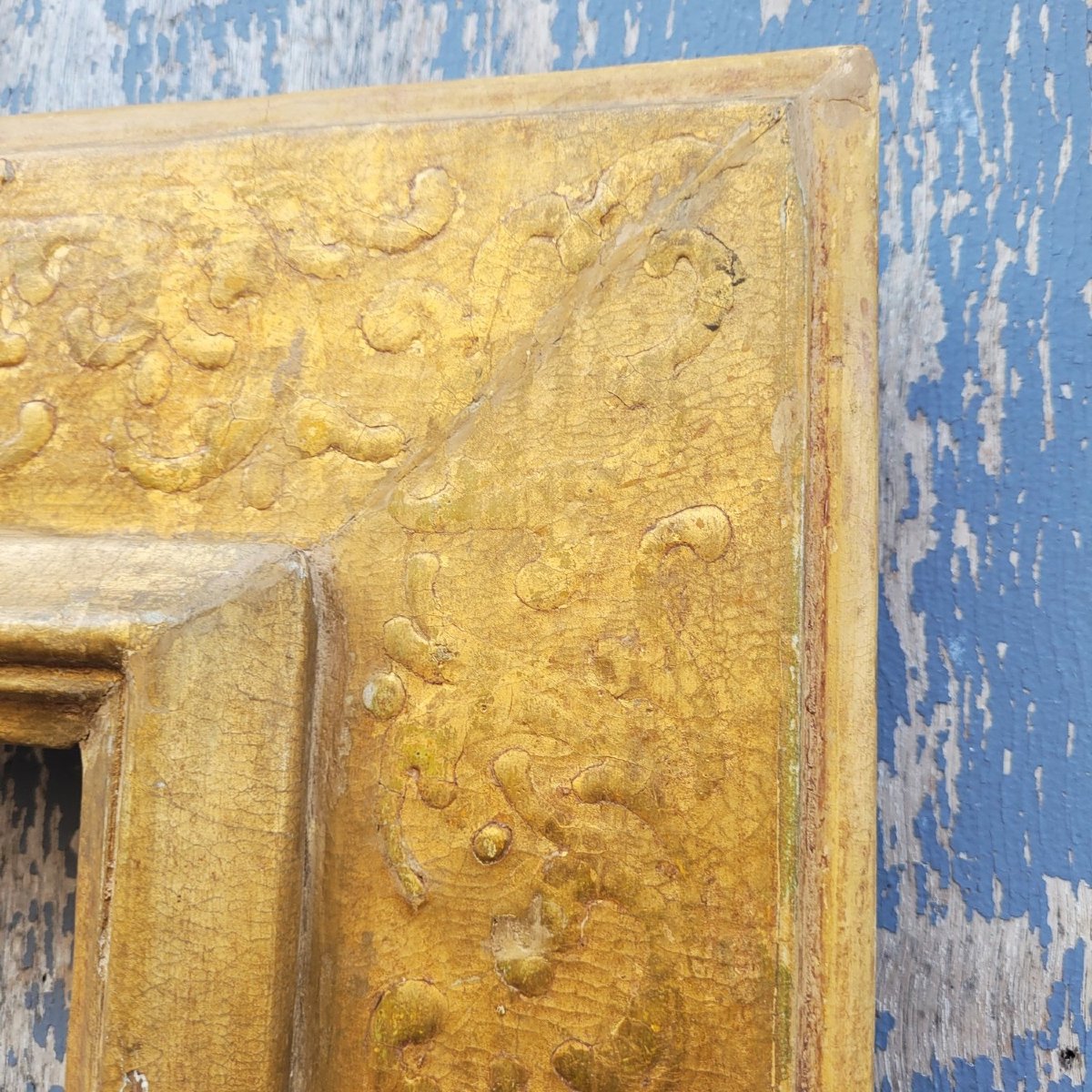 Lacquered Wooden Frame In The Style Of The 17th Century, Italy, Late 19th/early 20th Century-photo-1