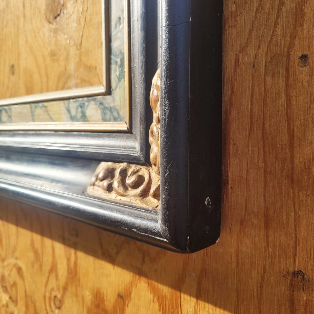 Lacquered Wooden Frame In The Style Of The 17th Century, Italy, Late 19th/early 20th Century-photo-3