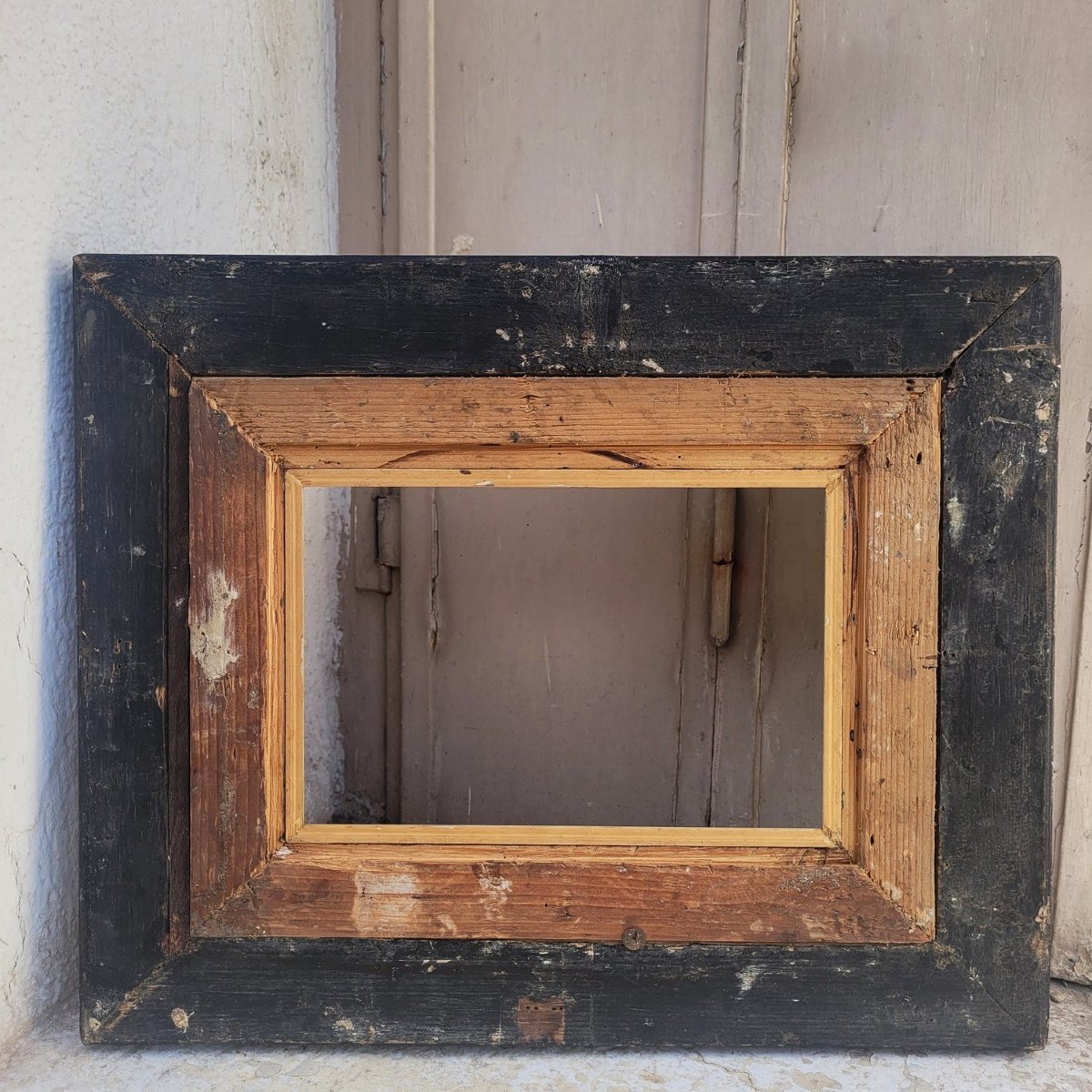 Lacquered Wooden Frame In The Style Of The 17th Century, Italy, Late 19th/early 20th Century-photo-4