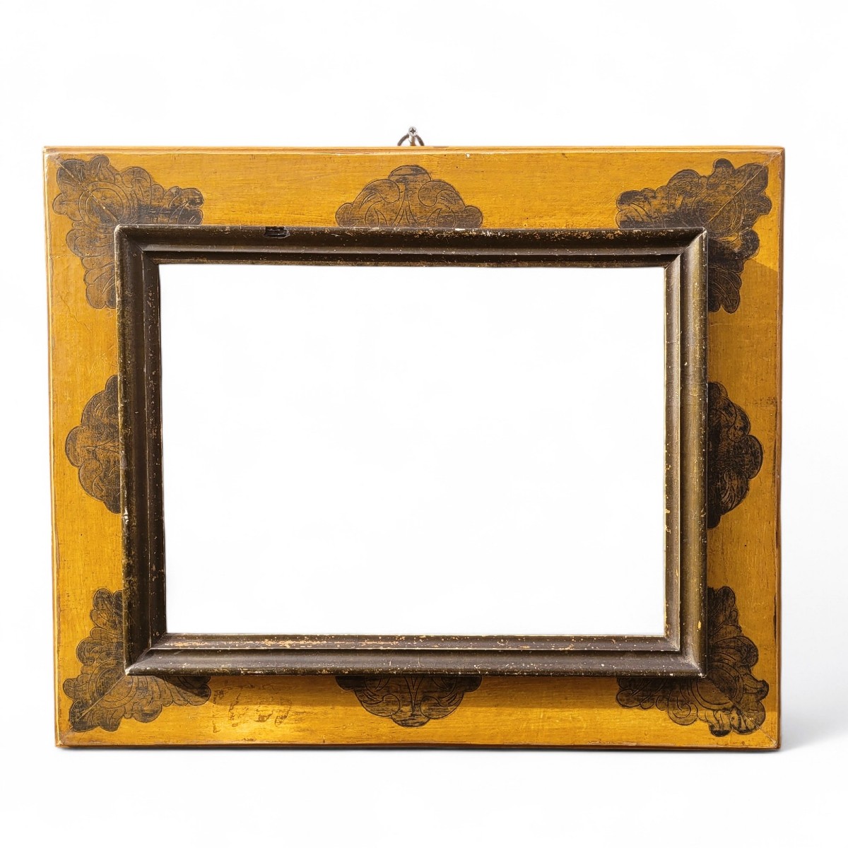 Lacquered Wooden Frame In The Style Of The 17th Century, Italy, Late 19th/early 20th Century