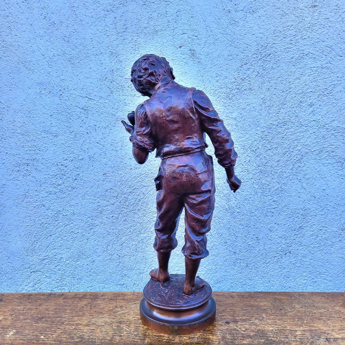 C Anfrie - Elle ronfle, bronze signé, XIXème siècle-photo-2