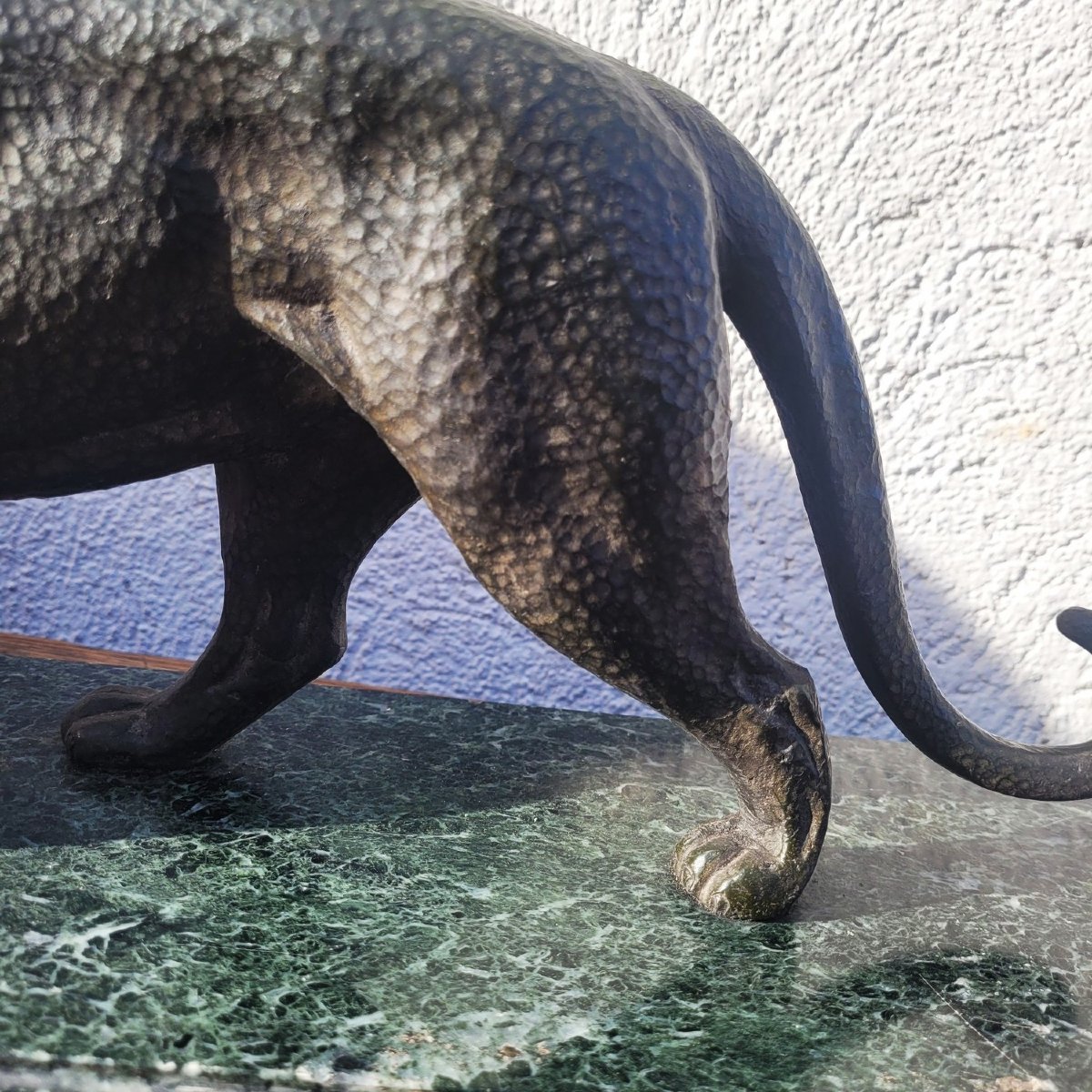 Panthère en bronze, L61xm, art déco, XXème siècle-photo-4