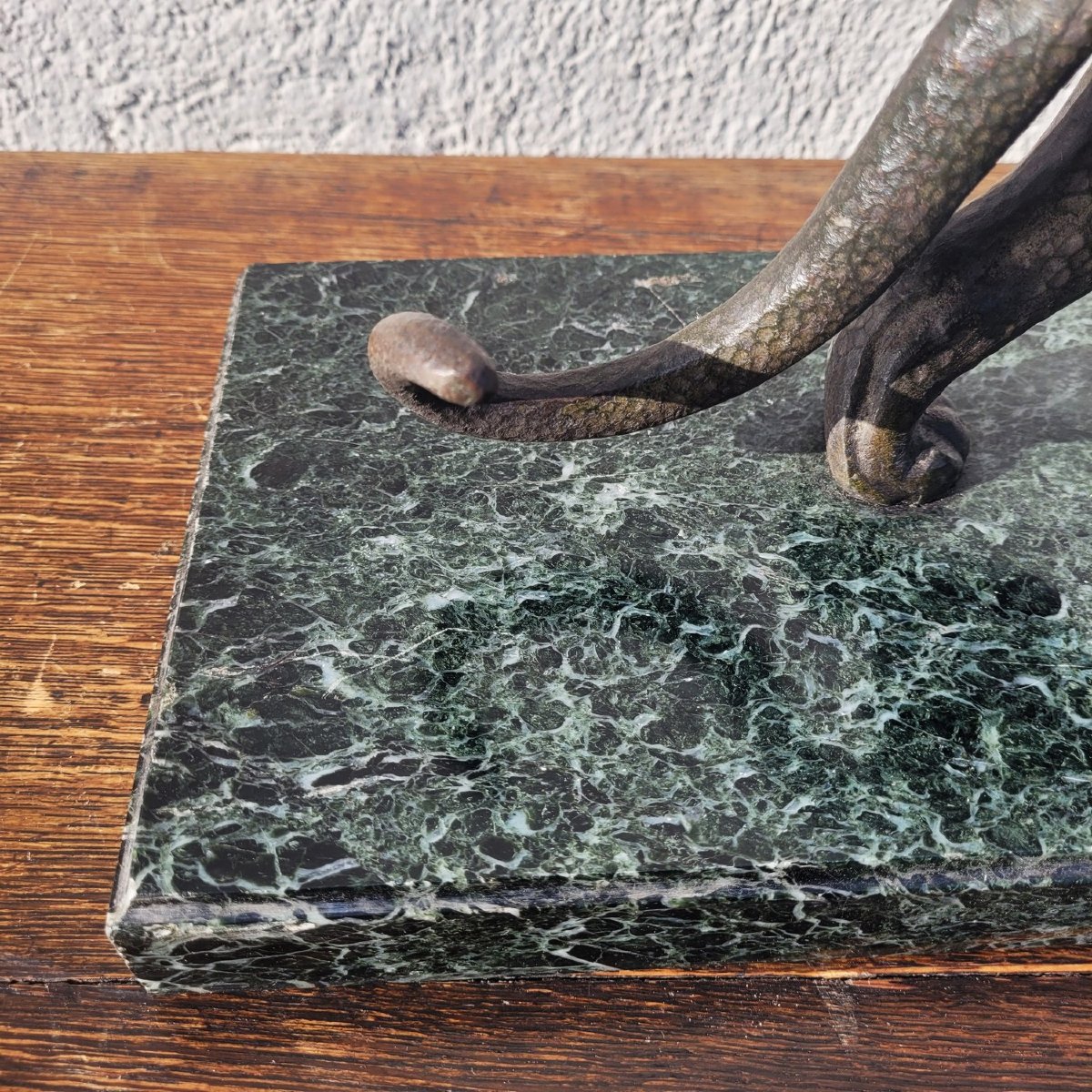 Panthère en bronze, L61xm, art déco, XXème siècle-photo-4