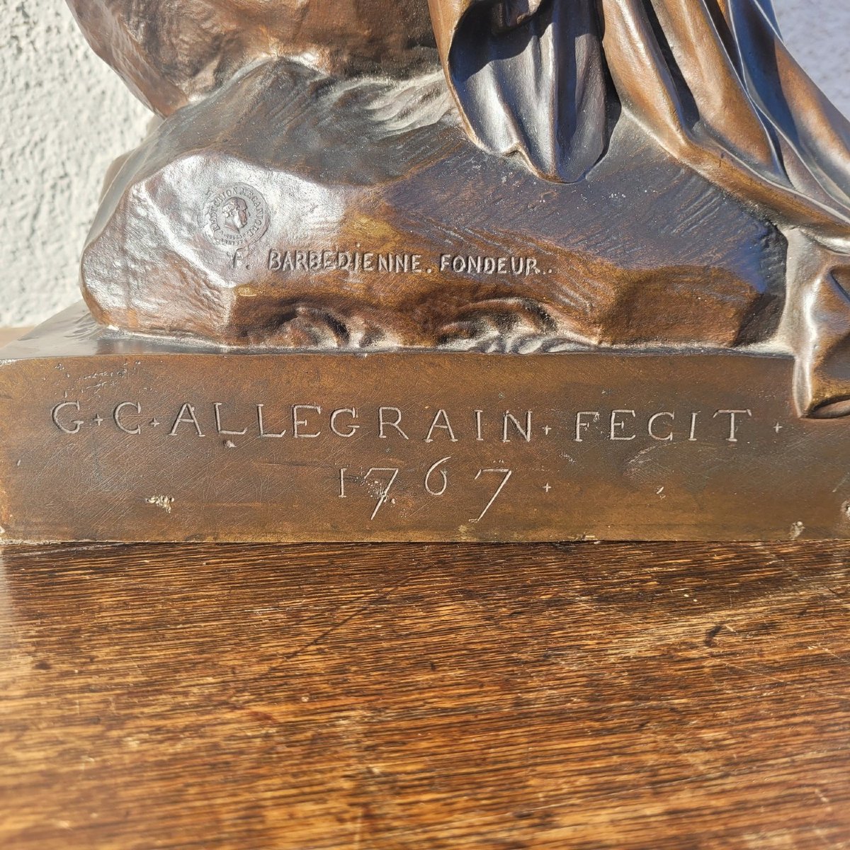 Allegrain - Barbedienne, Venus au Bain, bronze signé, XIXème siècle-photo-3