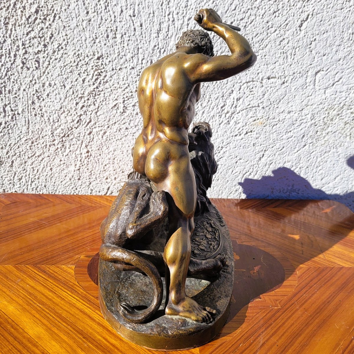 Coinchon, Alexandre et le lion de Bazarie, bronze signé, XIXème siècle-photo-5