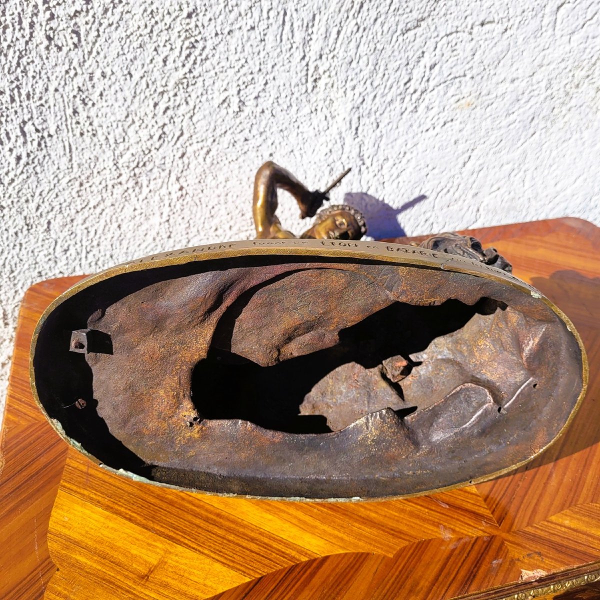 Coinchon, Alexandre et le lion de Bazarie, bronze signé, XIXème siècle-photo-7