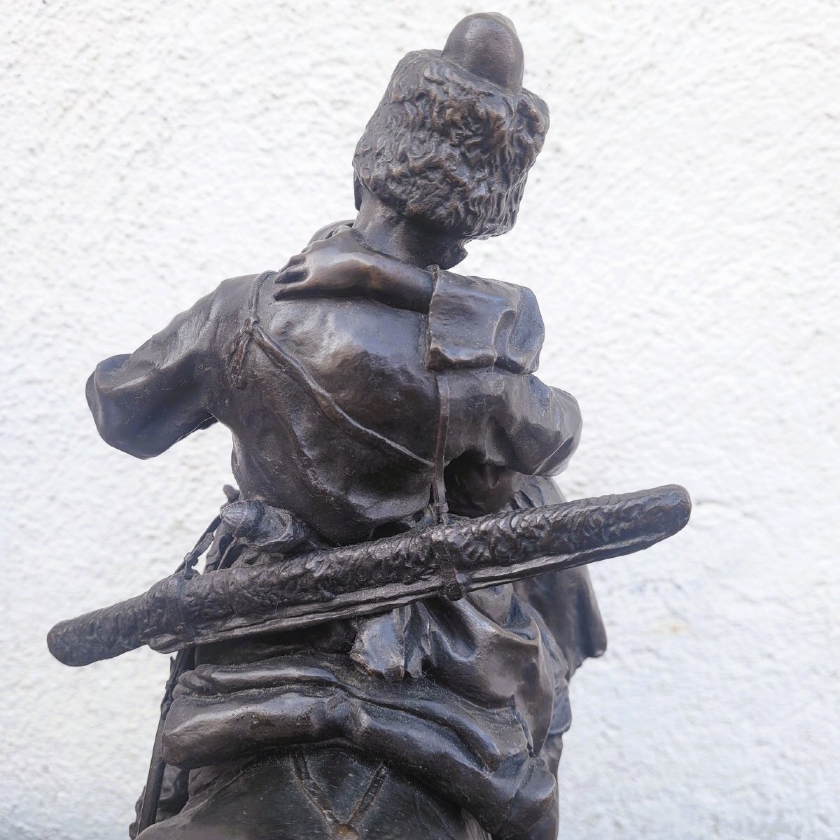 Lanceray, The Cossack's Farewell, Signed Bronze, Late 19th Early 20th Century-photo-1