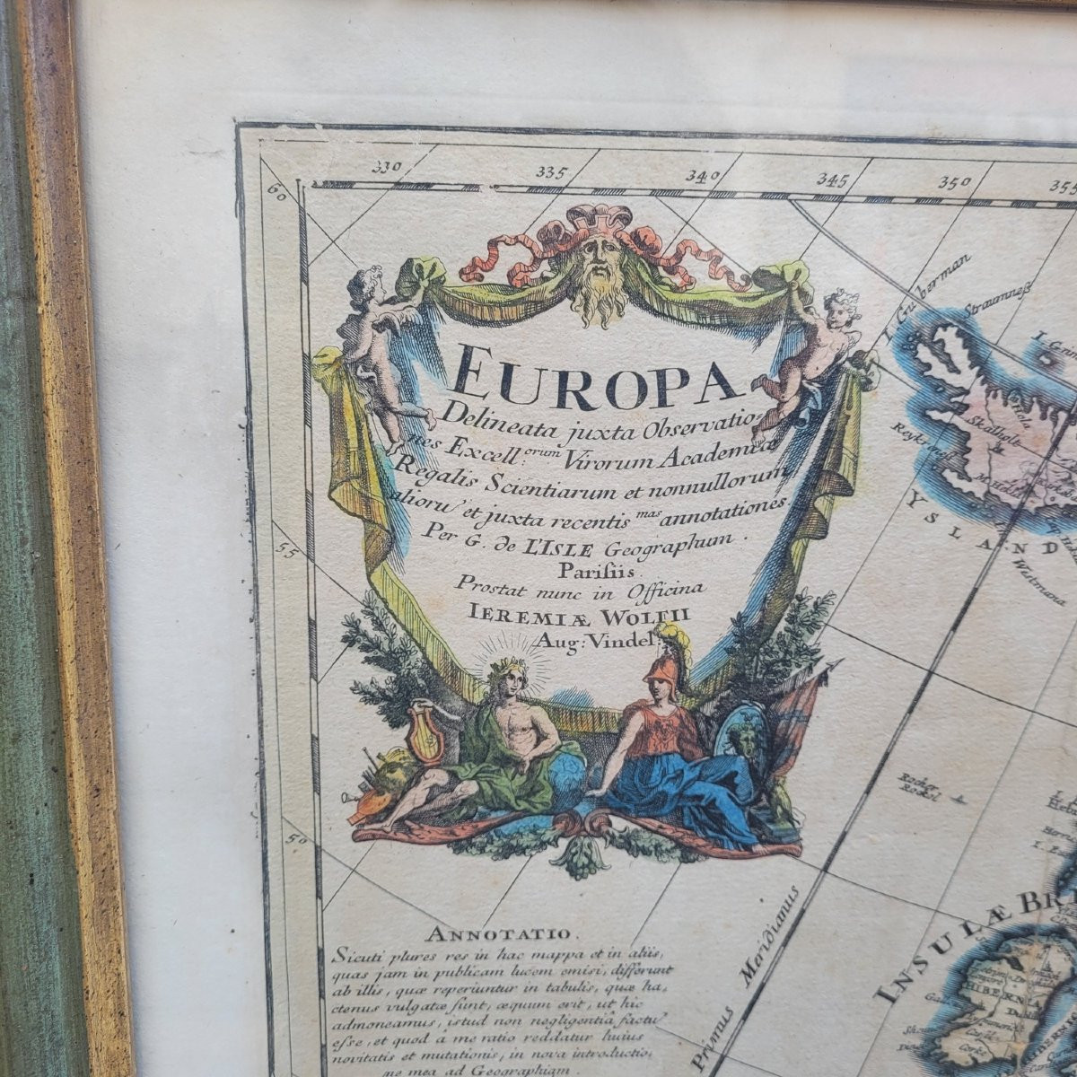 G De l'Isle- Ieremiah Wolff- 6 Engravings On The Continents, 18th Century-photo-1