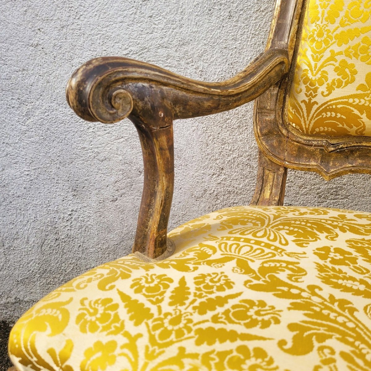 Gilded Wooden Throne In Mecca, Italy, 18th Century-photo-1
