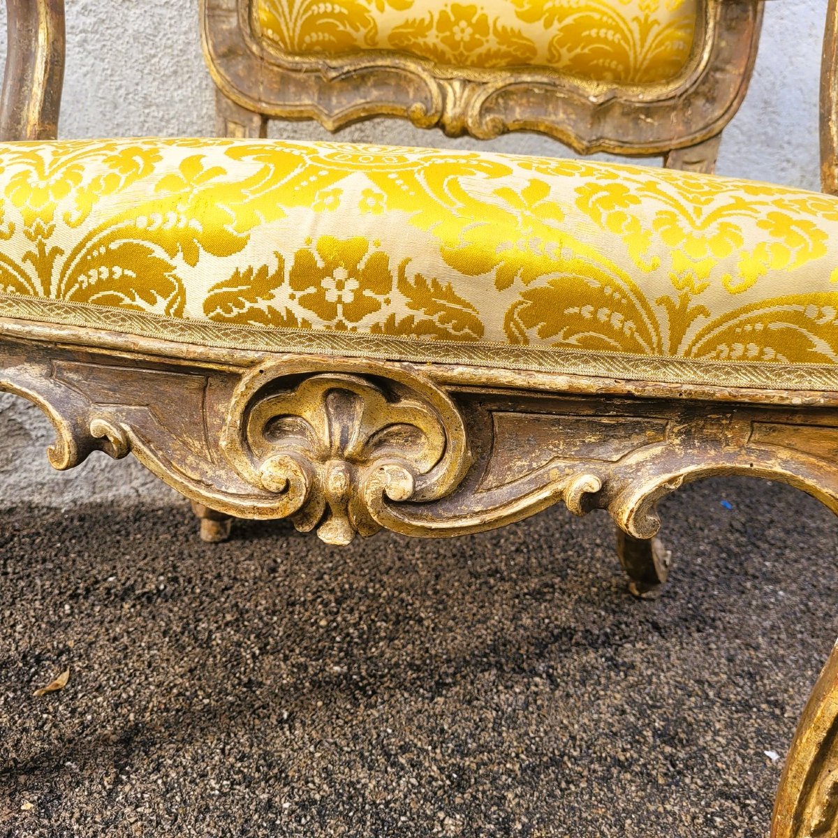 Gilded Wooden Throne In Mecca, Italy, 18th Century-photo-2