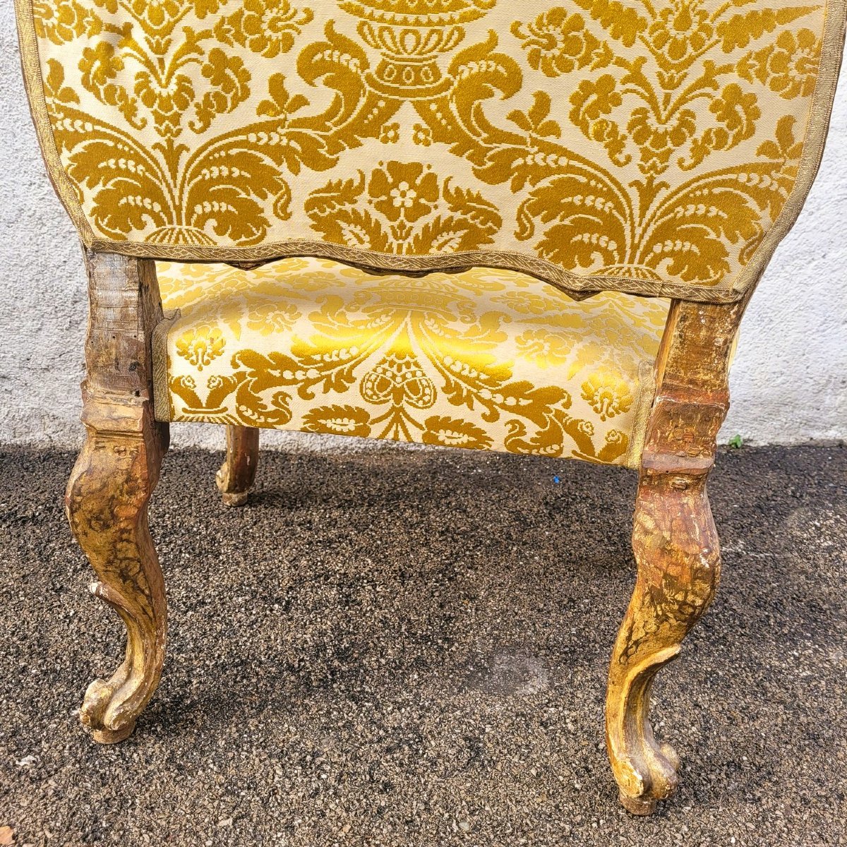 Gilded Wooden Throne In Mecca, Italy, 18th Century-photo-4