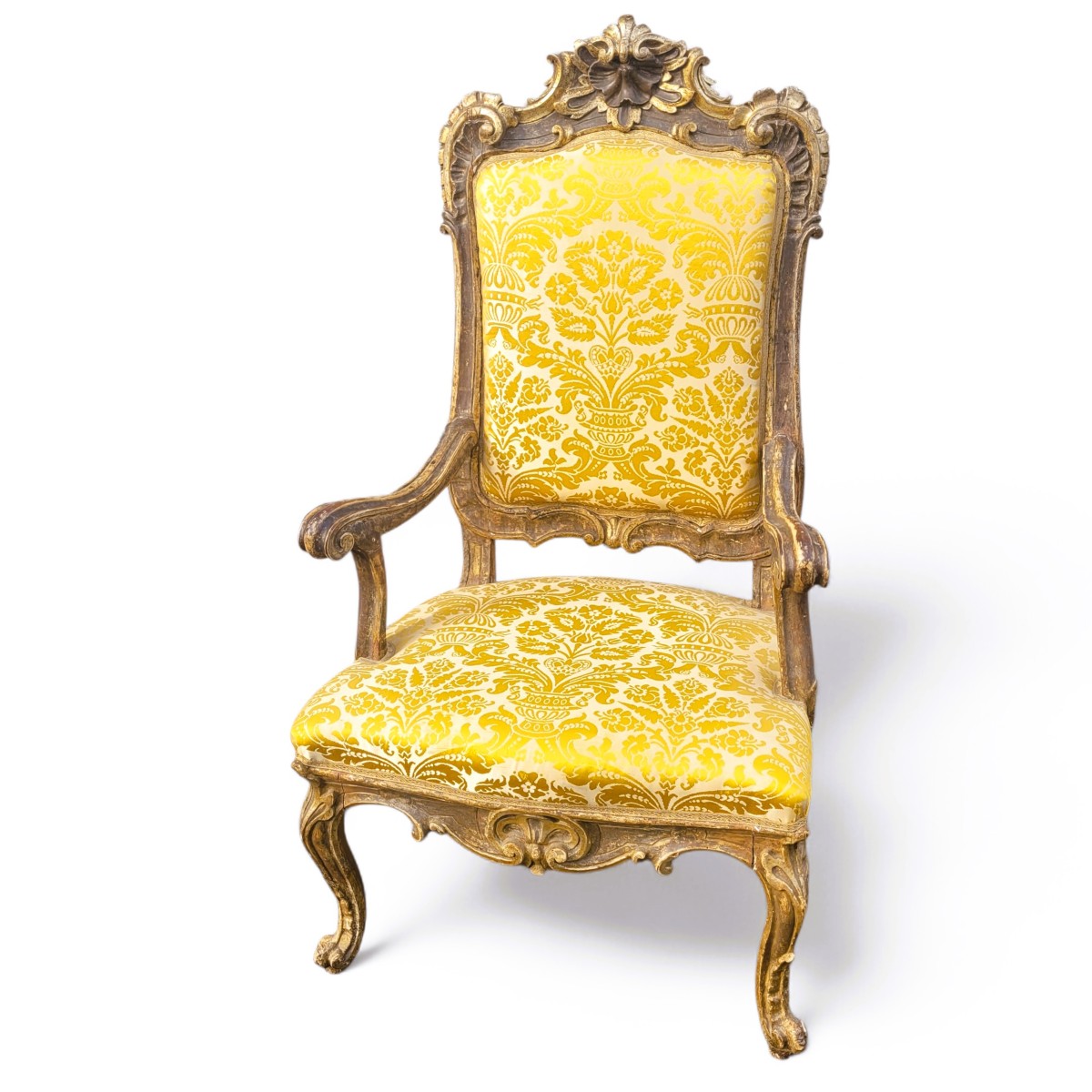 Gilded Wooden Throne In Mecca, Italy, 18th Century